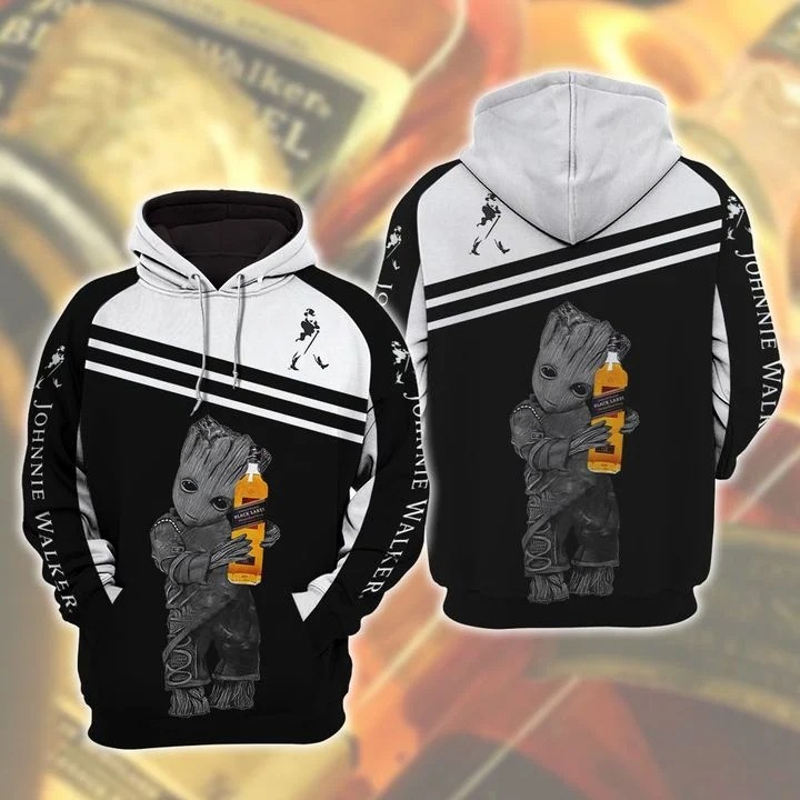 Baby groot hug Johnnie Walker 3d shirt, hoodie 2 Baby groot hug Johnnie Walker 3d shirt hoodie 1
