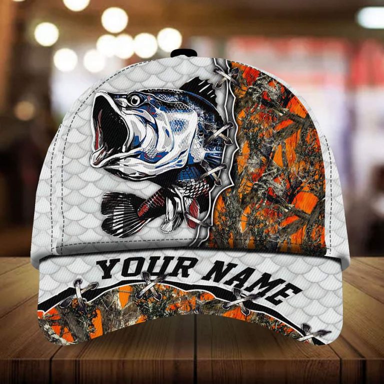 Bass Fishing custom personalized name cap 2