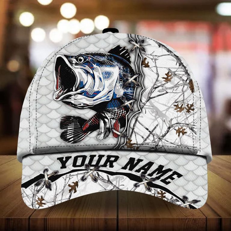 Bass Fishing custom personalized name cap 8