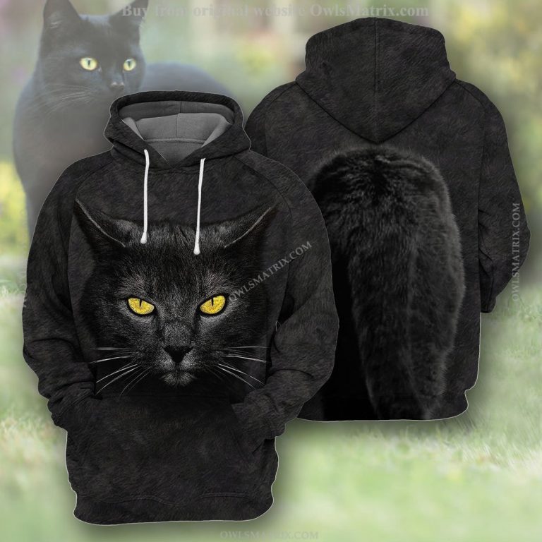 Black Cat 3d all over print hoodie Black Cat 3d all over print hoodie