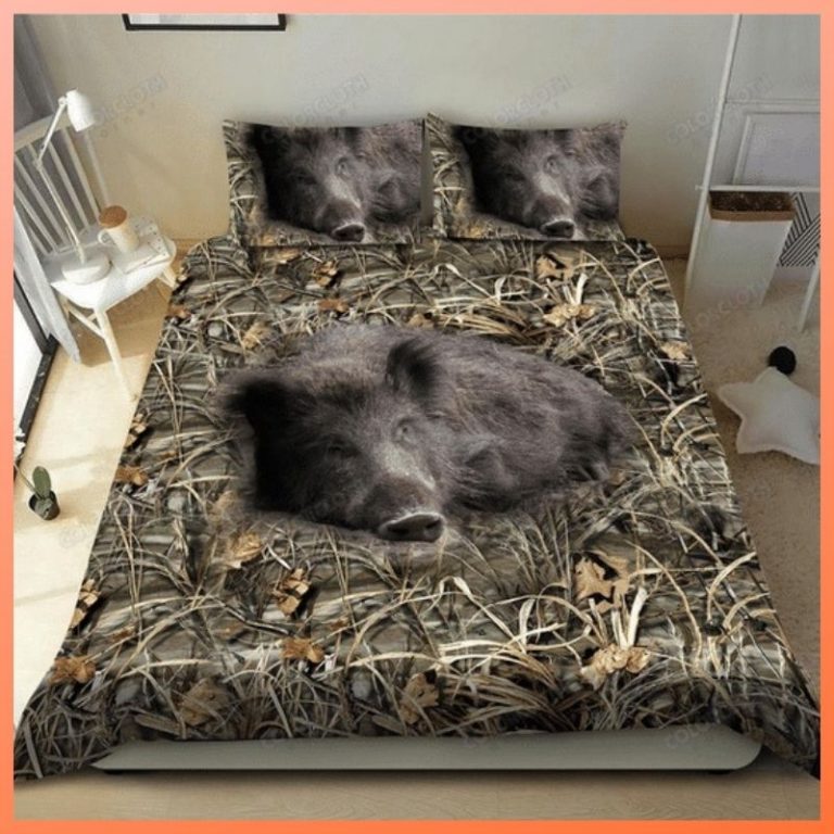 Boar hunting camo quilt bedding set 3 Boar hunting camo quilt bedding set 3