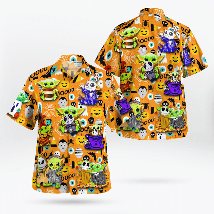 Boo Baby Yoda Hawaiian Shirt