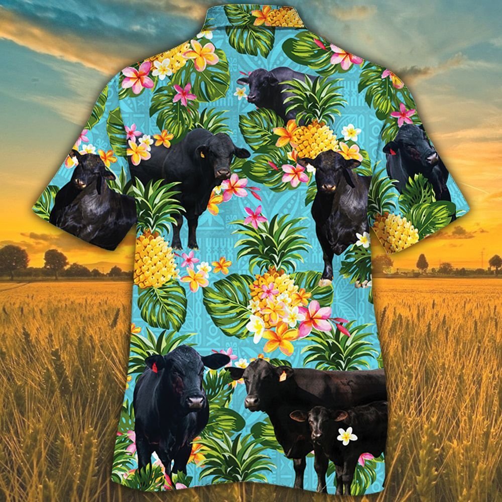 Brangus cattle pineapple Hawaiian shirt 2 Brangus cattle pineapple Hawaiian shirt 1