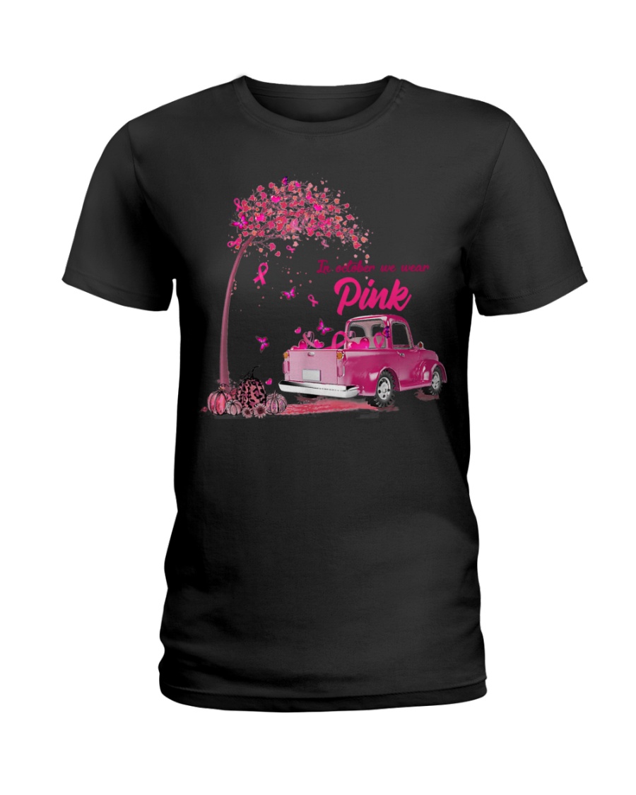 Breast cancer awareness truck in october we wear pink 3d shirt 1