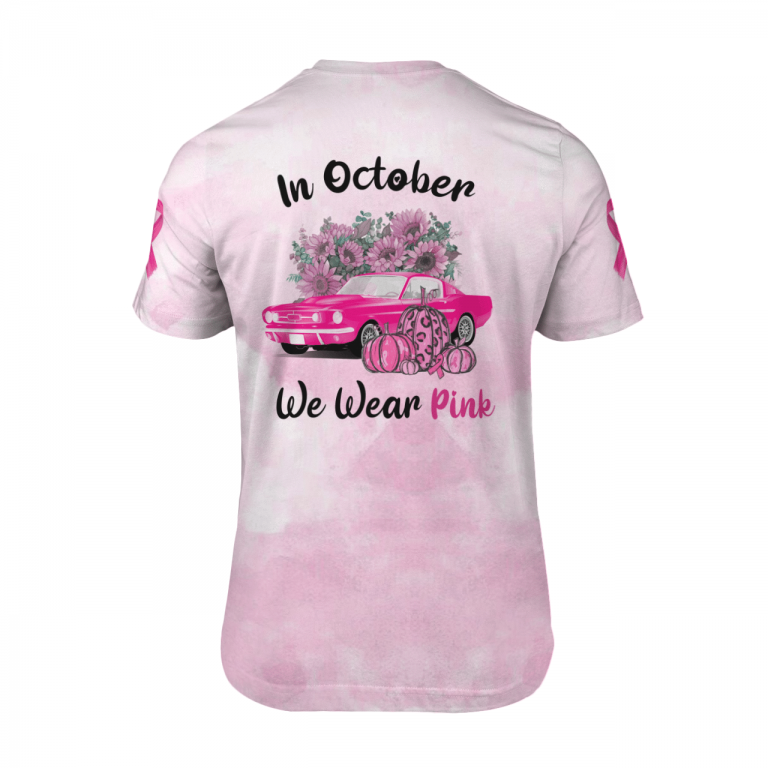 Car pumpkin in October we wear pink 3d T shirt 4 Car pumpkin in October we wear pink 3d T shirt 4