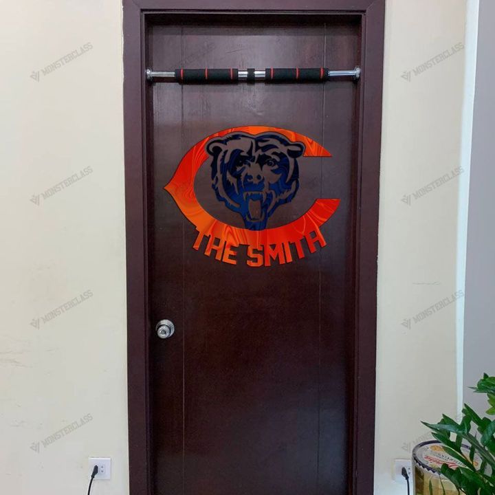 Chicago Bears customized cut metal sign wall decor1