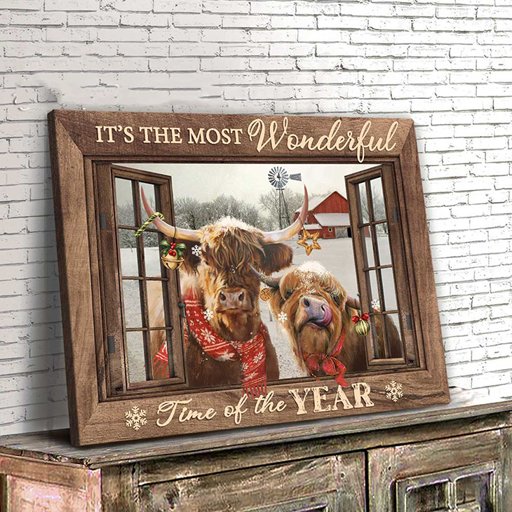 Christmas Reindeer Its The Most Wonderful Time Of The Year Canvas