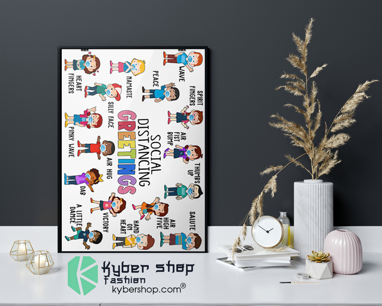 Classroom social Distancing Greetings Poster 4