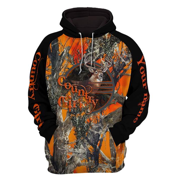 Country girl deer orange camo custom personalized shirt hoodie 5 Country girl deer orange camo custom personalized shirt hoodie 5