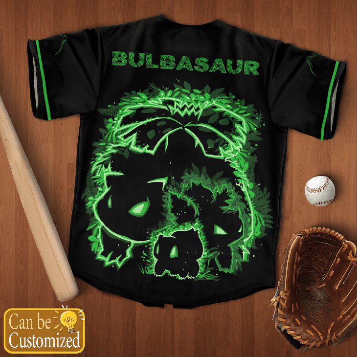 Crass User Bulbasaur Cusom Name Baseball Jersey Shirt34