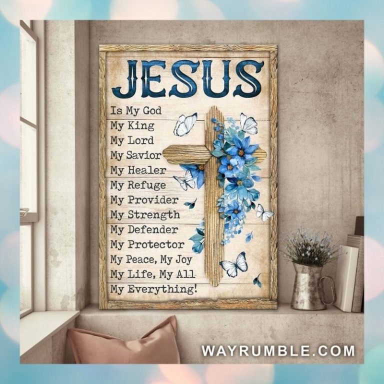 Cross Jesus is my god my life my all my everything canvas 2