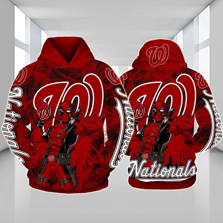 Deadpool Washington nationals 3d hoodie 1