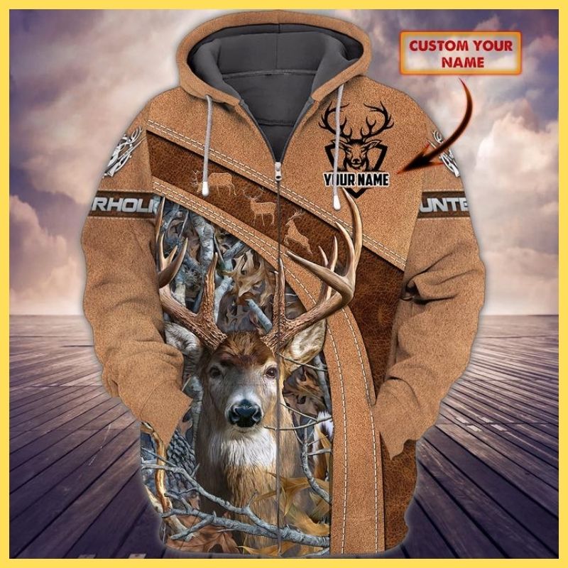 Deer hunting custom personalized 3d all over print hoodie 4 Deer hunting custom personalized 3d all over print hoodie 3
