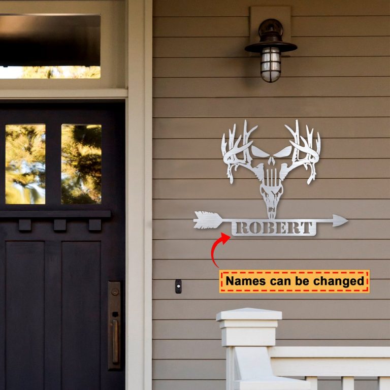 Deer hunting custom personalized name metal sign1 Deer hunting custom personalized name metal sign1