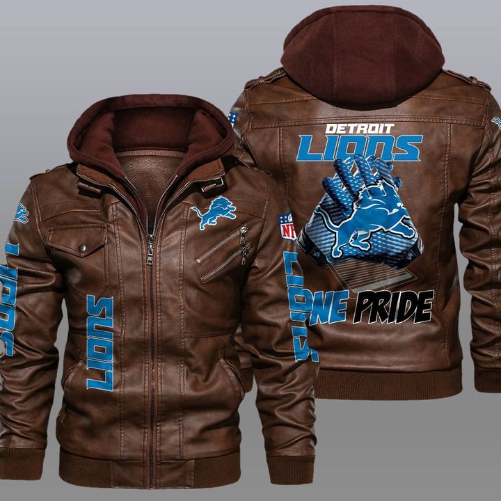 Detroit Lions One Pride Leather Jacket1