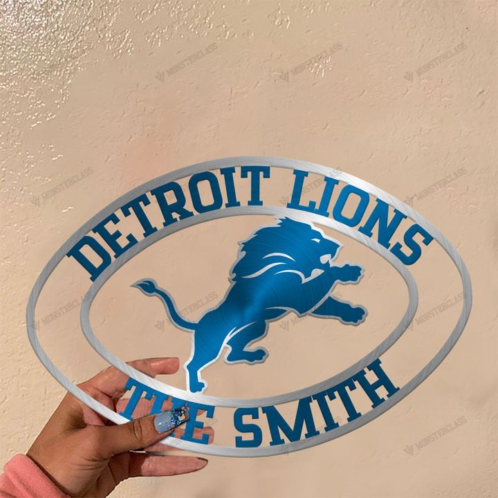 Detroit Lions customized cut metal sign wall decor 4 Detroit Lions customized cut metal sign wall decor3