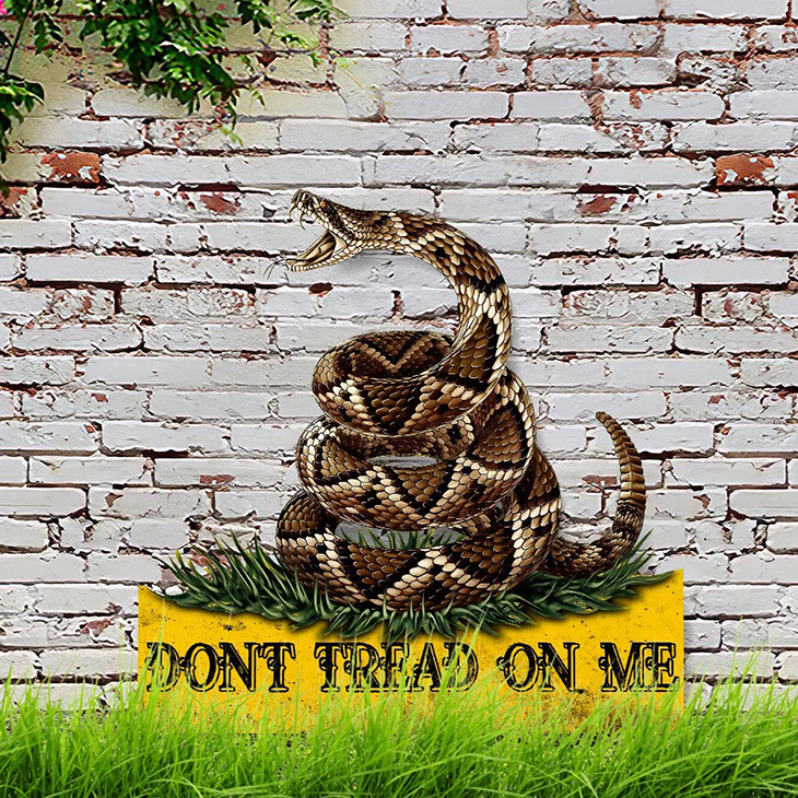 Dont Tread On Me Garden Metal Sign
