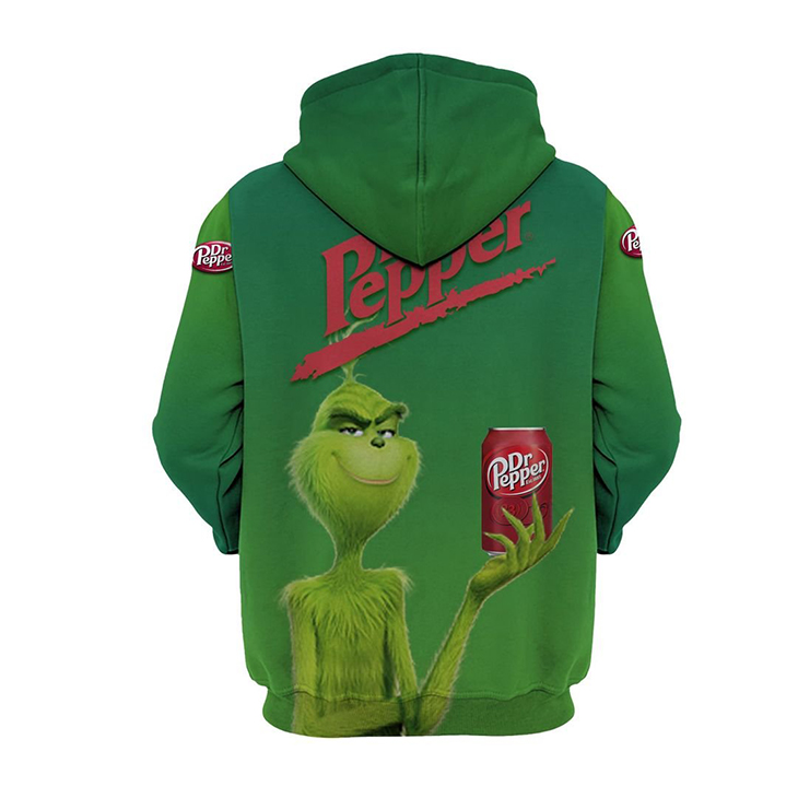 Dr Pepper Grinch 3d all over print hoodie 4 Dr Pepper 3D Hoodie2