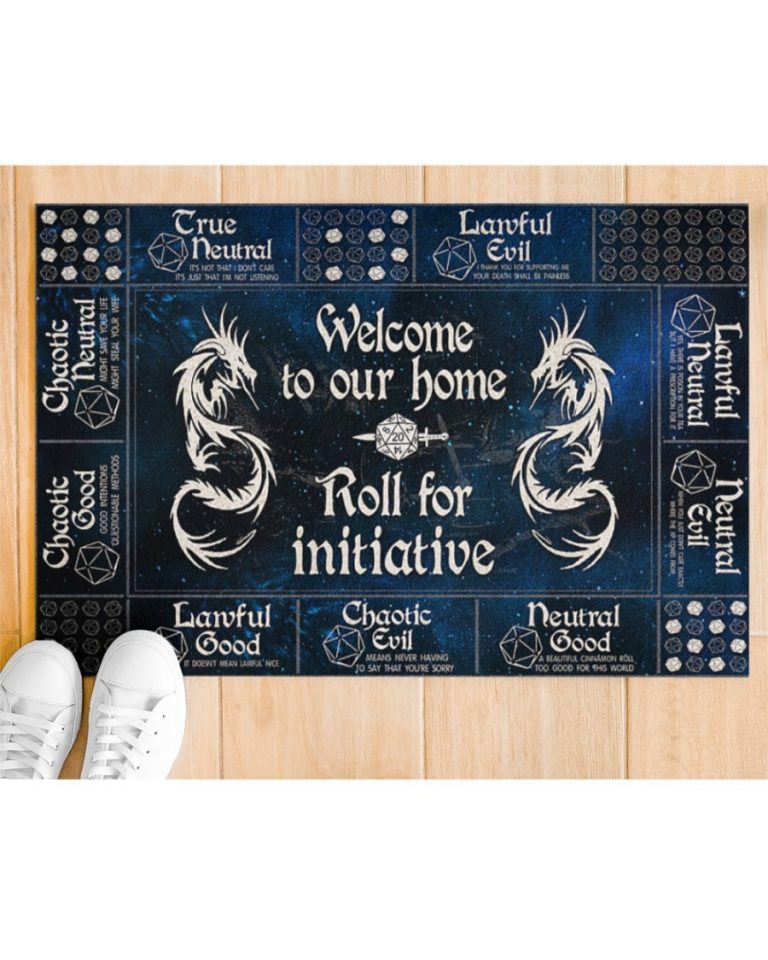 Dragon Dungeon viking welcome to our home roll for initiative true neutral lawful evil doormat (2) Dragon Dungeon viking welcome to our home roll for initiative true neutral lawful evil doormat 2