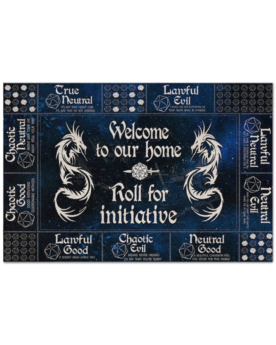 Dragon Dungeon viking welcome to our home roll for initiative true neutral lawful evil doormat 4 Dragon Dungeon viking welcome to our home roll for initiative true neutral lawful evil doormat 3