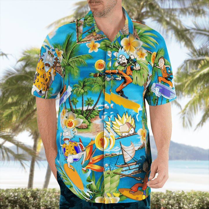 Dragon Ball Rick And Morty Hawaiian Shirt