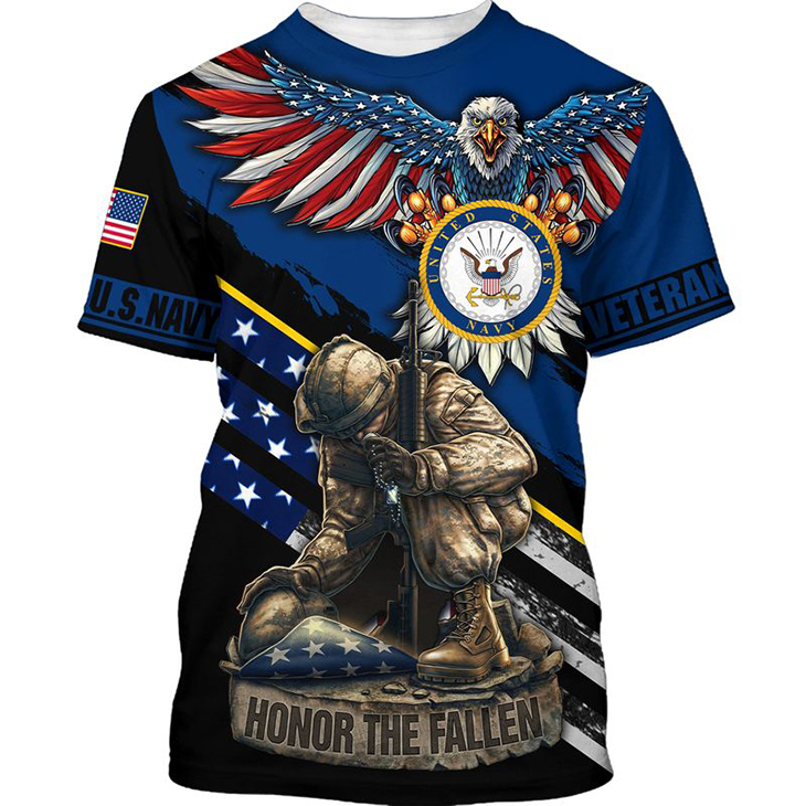 US Navy Veteran Honor The Fallen 3D Hoodie And Shirt 4 Eagle American Flag Navy Veteran Honor The Fallen 3D Hoodie And Shirt2