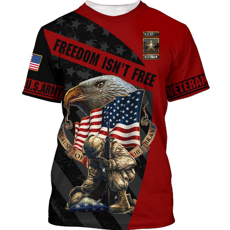 Eagle Firefighter American flag Freedom isnt free 3d shirt hoodie 2