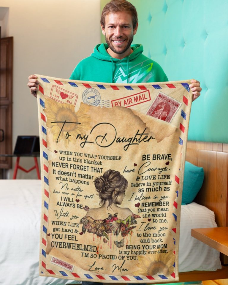Letter to my daughter i'm so proud of you Fleece Blanket 2 Letter to my daughter im so proud of you Fleece Blanket 2