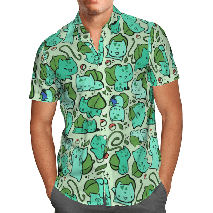 How To Be Fashionable And Warm In Cold Weather 35 Bulbasaur tropical hawaiian shirt6