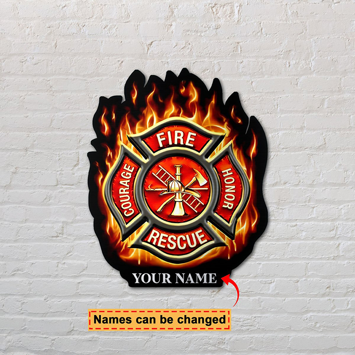 Fescue Courage Fire Honor Custom Name Metal Sign1