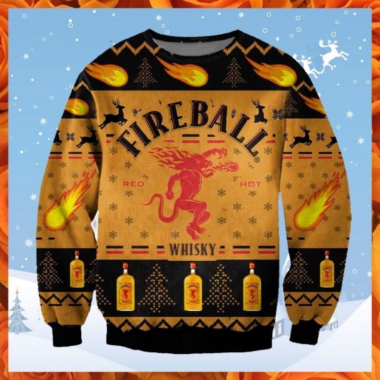 Fireball Cinnamon Whisky ugly sweater 1 Fireball Cinnamon Whisky ugly sweater 1