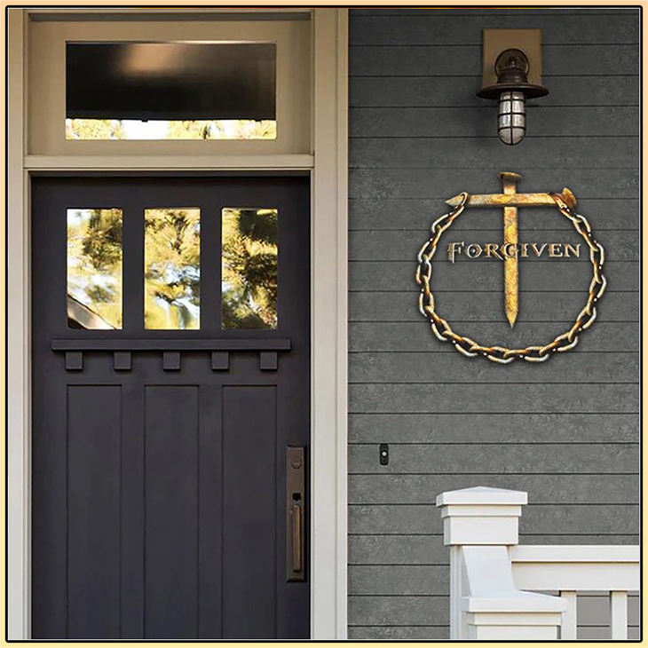 Forgiven Metal Sign Cross Metal Signs 3 Forgiven Metal Sign Cross Graphic Outdoor Metal Signs1