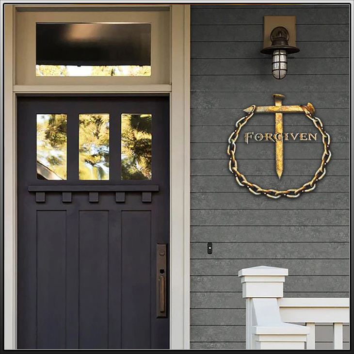 Forgiven Metal Sign Cross Metal Signs 4 Forgiven Metal Sign Cross Graphic Outdoor Metal Signs2