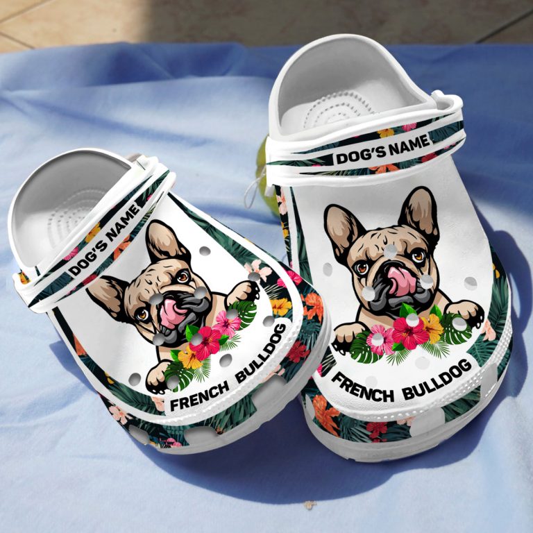 French Bull dogs custom name crocband clog shoes French Bull dogs custom name crocband clog shoes