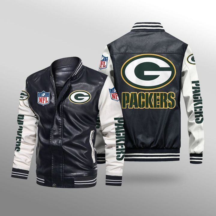 Green Bay Packers Leather Bomber Jacket 1