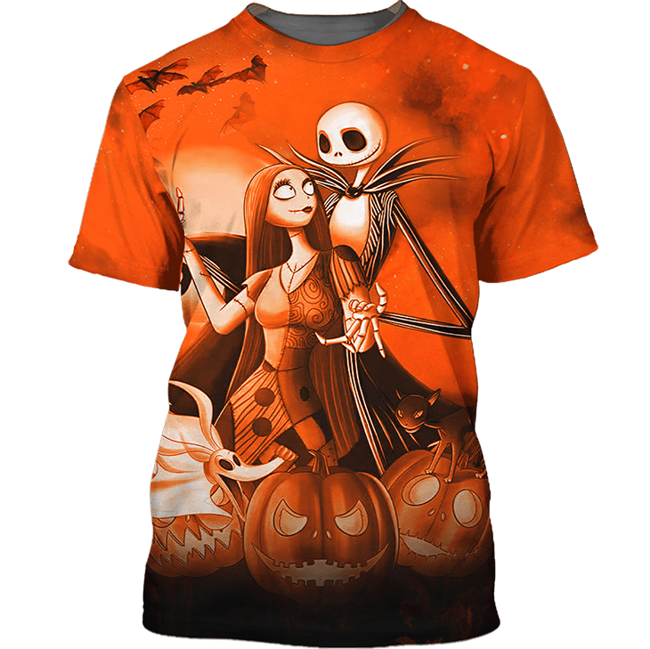 Halloween Jack Skellington And Sally Hoodie, Shirt 3 Halloween Jack Skellington And Sally Hoodie Shirt1