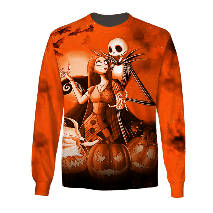 Halloween Jack Skellington And Sally Hoodie, Shirt 4 Halloween Jack Skellington And Sally Hoodie Shirt3