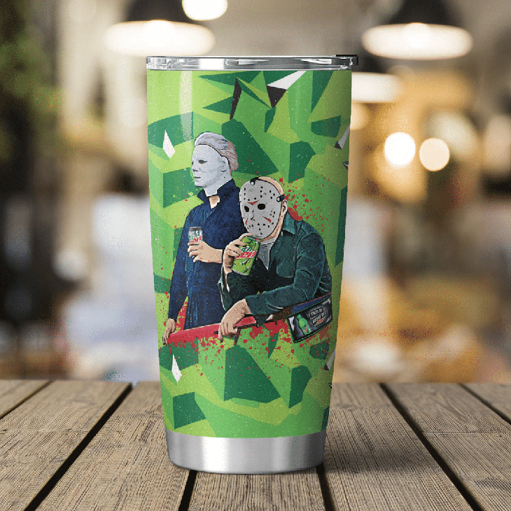 Halloween Mountain Dew Jason Voorhees Michael Myers Tumbler 4 Halloween Mountain Jason Voorhees Michael Myers Tumbler2
