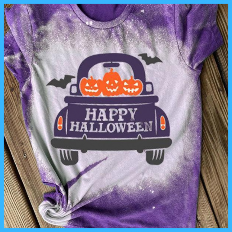 Happy halloween pumpkin car bleach T shirt 3