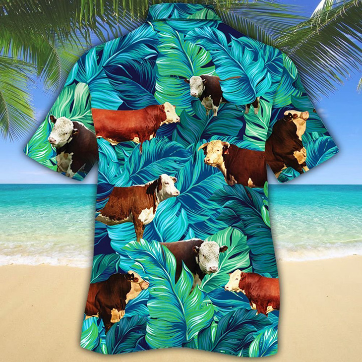 Hereford Cattle Hawaiian Shirt 3 Hereford Cattle Lovers Hawaiian Shirt1