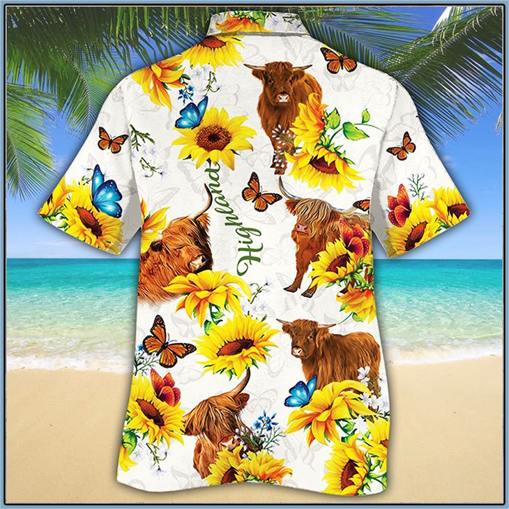 Highland Cattle SunFlower Hawaiian Shirt 5 Highland Cattle Lovers Sun Flower Hawaiian Shirt3