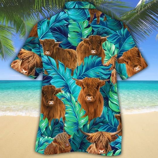 Highland cattle hawaiian shirt 3 Highland cattle hawaiian shirt 2