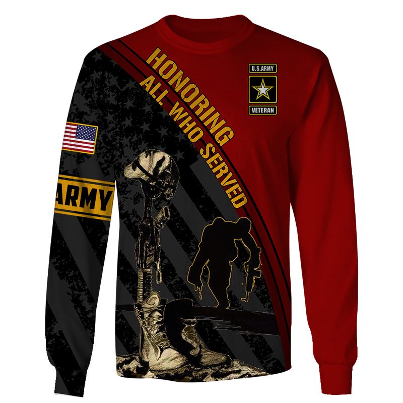 Honoring all who served US Army Veteran 3d shirt hoodie 5 Honoring all who served US Army Veteran 3d shirt hoodie 4