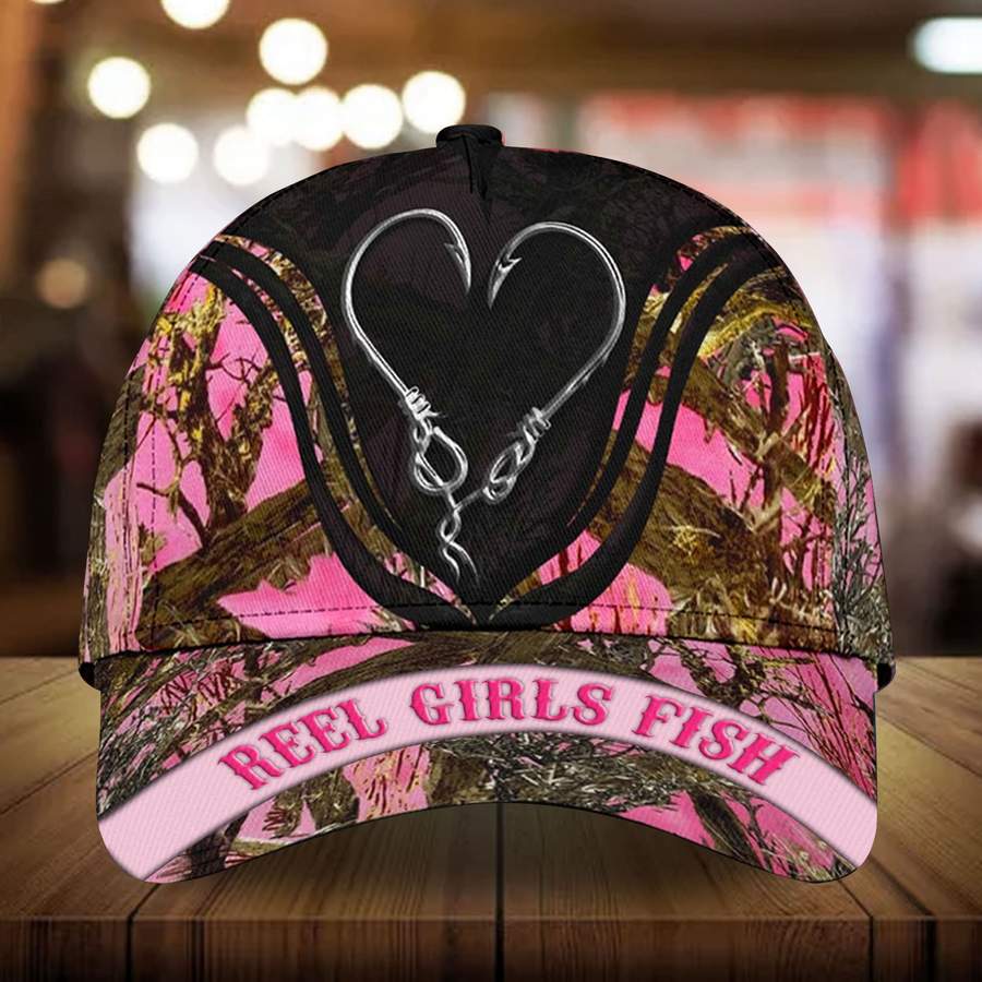 Hook Couple Reel girls fish custom personalized name cap 2 Hook Couple Reel girls fish custom personalized name cap 1