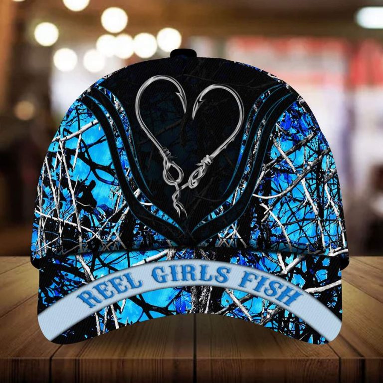 Hook Couple Reel girls fish custom personalized name cap 2 Hook Couple Reel girls fish custom personalized name cap 2