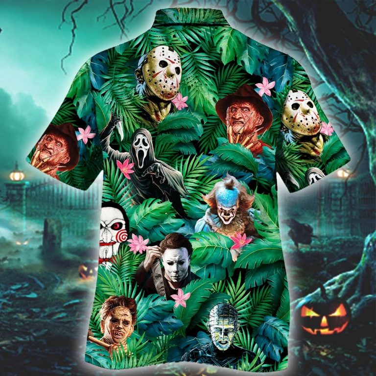 Horror movies characters Hawaiian shirt 3