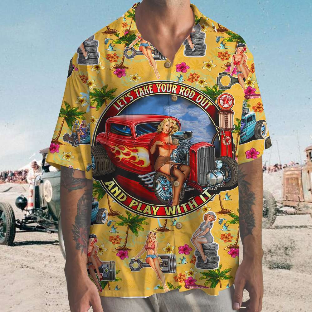 Hot Rod Let's Take Your Rod Out And Play With It yellow Hawaiian Shirt 5 Hot Rod Lets Take Your Rod Out And Play With It yellow Hawaiian Shirt 4