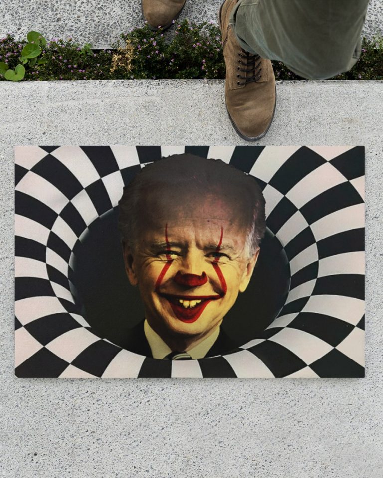 IT clown Biden 3d illusion doormat 1