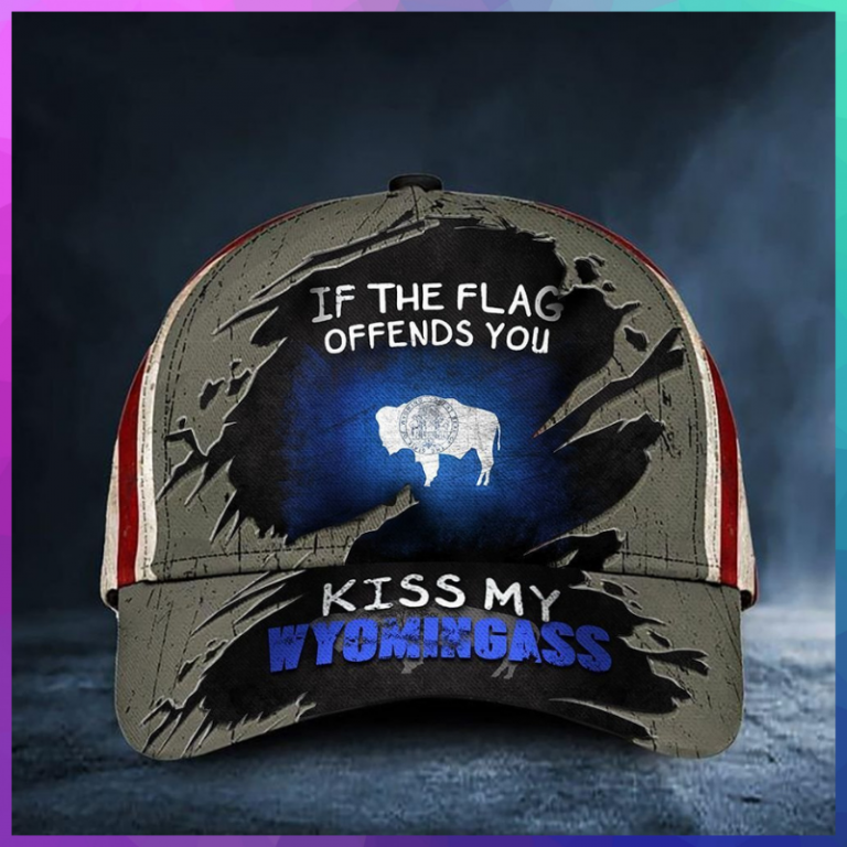 If You Flag Offends You Kiss My Wyoming Cap hat (1) If You Flag Offends You Kiss My Wyoming Cap hat 1