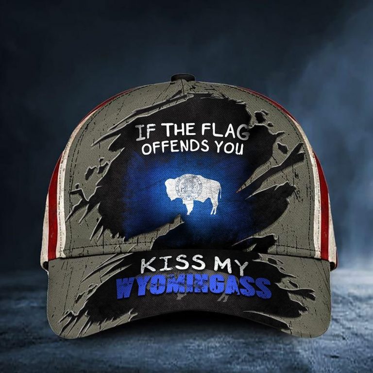 If You Flag Offends You Kiss My Wyomingass Cap hat If You Flag Offends You Kiss My Wyomingass Cap hat